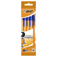 Набор шариковых ручек Bic Orange Original Fine синие, 4шт/уп, 0.3мм, одноразовые