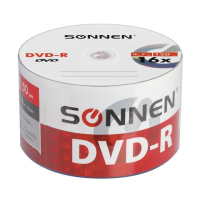 Диск DVD-R Sonnen 4.7Gb, 16x, Bulk, 50шт/уп