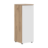 Шкаф колонка с глухой средней дверью MMC 42.1 Белый/Дуб Денвер светлый 429х423х1188 MORRIS TREND