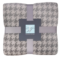 Плед Tessolo Home Пье-де-Пуль микровелюр серый, 150 x 200см