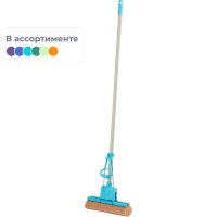 Швабра Home Queen Чудо-спонж 115см, с насадкой МОП, 68203