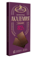 Шоколад Кондитерская фабрика Крупской горький Академия 82% какао, 88г