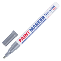 Маркер-краска Brauberg Paint Marker серебряный, 2мм, нитро-основа, алюминиевый корпус