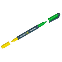 Текстовыделитель двусторонний Berlingo 'Textline HL220' желтый/зеленый, 0,5-4мм