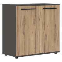 Шкаф малый широкий ELCS 85.1 Дуб Денвер светлый/Черный/Мокко 852х430х832 EDIS