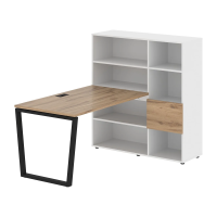 Рабочая станция EVRST 1213 Дуб Денвер светлый/Черный 1790х1250х1355 EDIS