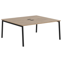 Стол 2-х местный ELWST 1716 Дуб Денвер светлый/Черный 1760х1606х750 EDIS