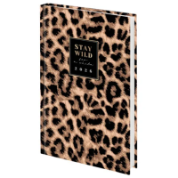 Ежедневник датированный 2026 145х215 мм, А5, STAFF, ламинированная обложка, 'Leopard', 117328