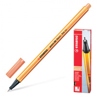 Ручка капиллярная Stabilo Point 88 светло-телесная, 0.4мм, полосатый корпус