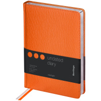 Ежедневник недатированный Berlingo Starlight оранжевый, А5, 160 листов, кожзам