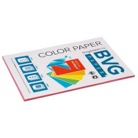Цветная бумага для принтера Bvg медиум красная, А4, 50 листов, 80г/м2
