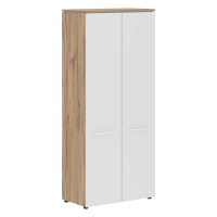 Шкаф с глухими дверьми MHC 85.1 Белый/Дуб Денвер светлый 854х423х1956 MORRIS TREND