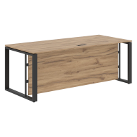 Стол руководителя EST 209H Дуб Денвер светлый/Антрацит 2000х900х750 ENIO