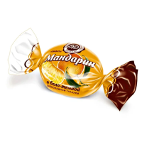 Конфеты Микаелло Мандарин в бело-темной шоколадной глазури, 3кг