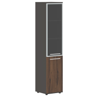 Шкаф высокий узкий EHCS 42.7(R) Дуб Денвер тёмный/Белый/Мокко 426х430х1967 EDIS