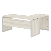 Стол угловой XQPCT 1615 Сосна Эдмонт/Алюминий 1600х1500х750 XTEN-QP