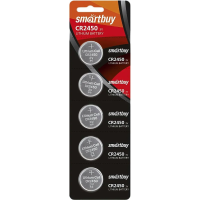 Батарейка Smartbuy CR2450, литиевая, 5шт/уп