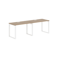 Стол 2-х местный EQWST 2367 Дуб Денвер светлый/Белый 2326х670х750 EDIS