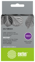 Картридж ленточный Cactus CS-TZE531 TZe-531 черный для Brother PT-P1010, PT-P700, P750W, P900W, P950