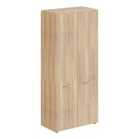 Шкаф высокий Skyland Dioni DHC 85.1, дуб каньон, 892х470х1950мм, высокий, с глухими дверьми и обвязкой