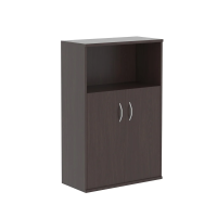 Шкаф средний Skyland Imago СТ-2.1, венге магия, 770х365х1200мм, с глухими малыми дверьми