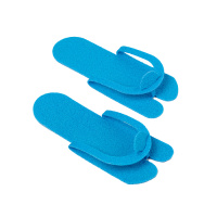 Тапочки одноразовые White line пенополиэтиленовые голубые, 5 мм, 20 пар