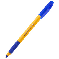 Шариковая ручка Cello Tri-Grip yellow barrel синяя, 0.7мм, желтый корпус