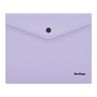 Папка-конверт на кнопке Berlingo 'Instinct', А5+, 180мкм, лаванда