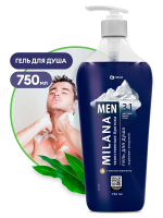 Гель для душа Grass Milana Men Таинственная арктика, 750мл, с маслом эвкалипта