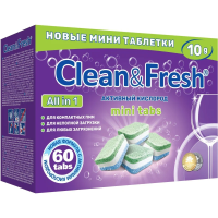 Таблетки для ПММ Clean&fresh Allin1 60шт