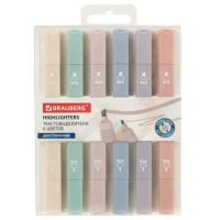 Набор текстовыделителей Brauberg Morandi 6 цветов моранди, 1-5 мм, скошенный наконечник