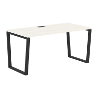 Стол прямой EVST 1580 Ясень Траун/Черный 1560х800х750 EDIS