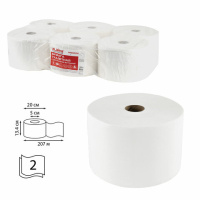 Туалетная бумага Laima Premium белая, 2 слоя, 207м, 6 рулонов, с центральной вытяжкой