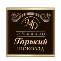 Шоколад порционный Монетный Двор Горький 72%, 5г, 96шт/уп