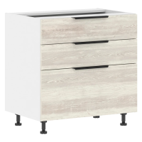 Шкаф напольный с ящиками MOB 8082.2 Сосна Эдмонт/Белый 800х560х820 CORSICA