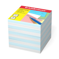 Блок для записей непроклеенный Erich Krause голубой с белым, 90х90х90мм, 4457