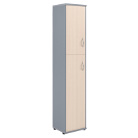 Шкаф-колонка для персонала Skyland Imago СУ-1.8, левый, клен/металлик, 403х365х1975мм