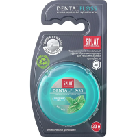 Зубная нить SPLAT DentalFloss мятная тонкая с волокнами серебра