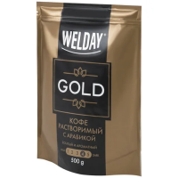 Кофе растворимый Welday Gold, 500г, пакет, сублимированный