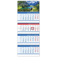 Календарь квартальный Hatber Бизнес Озеро в горах, 4 блока, 4 гребня, с бегунком, 2023