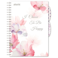 Бизнес тетрадь Attache Selection Flower Dreams, А4, 140 листов, в клетку, на спирали, пластик