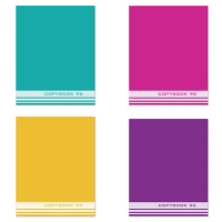 Тетрадь Staff Однотонная, А5, 96 листов, в клетку, на скрепке, мелованный картон