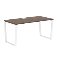Стол прямой EVST 1580 Дуб Денвер тёмный/Белый 1560х800х750 EDIS