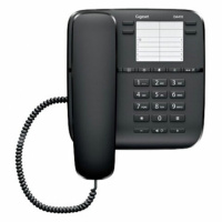 Телефон Gigaset DA410, память 10 номеров, спикерфон, тональный/импульсный режим, черный, S30054S6529