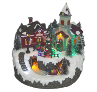 Tarrington House Фигура музыкальная деревня 13Led, 29см