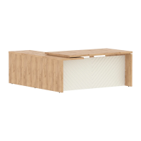 Стол руководителя TLCT 1820(R) Дуб Бофорд Z/Латте 1800х2000х750 TORR LUX