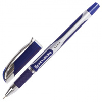 Шариковая ручка Brauberg Sigma Plus синяя, 0.7мм, белый-синий корпус