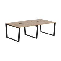 Стол 4-х местный EVWST 2313 Дуб Денвер светлый/Черный 2326х1346х750 EDIS