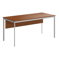 Стол прямой Skyland Imago-S СП-4SD, французский орех/алюминий, 1600х720х755мм