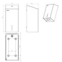 Диспенсер для туалетной бумаги листовой Merida Stella R Anti Finger, BSA401.R